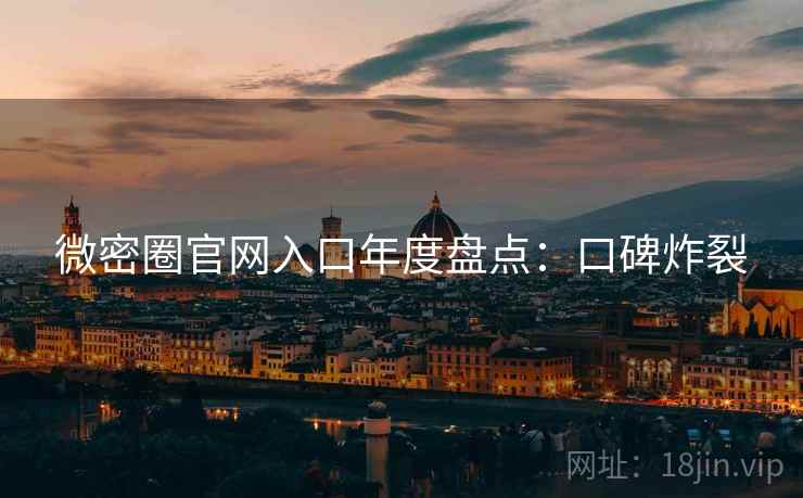 微密圈官网入口年度盘点：口碑炸裂