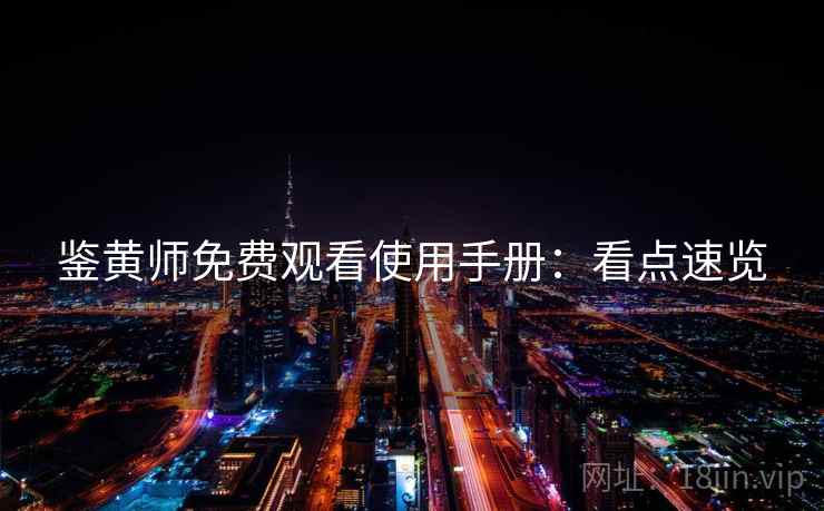 鉴黄师免费观看使用手册：看点速览